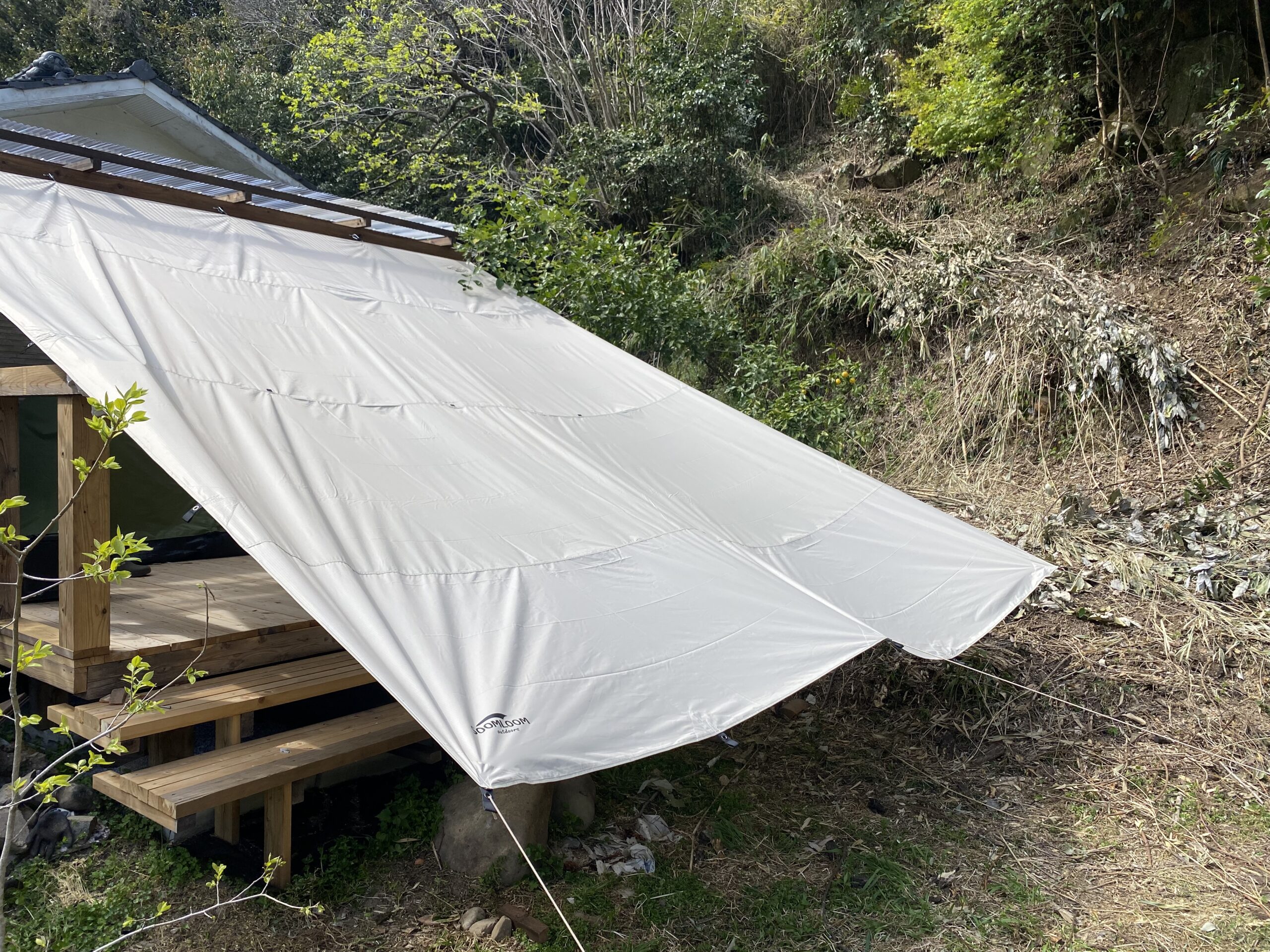 タープ庇がわりに付けた|ISAMUDIYBLOG タープ庇がわりに付けた|ISAMUDIYBLOG